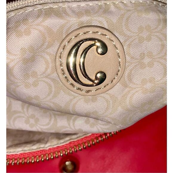 Charming Charlie Dark Coral Convertible Clutch To Shoulder Bag to Crossbody Hand - Picture 7 of 12